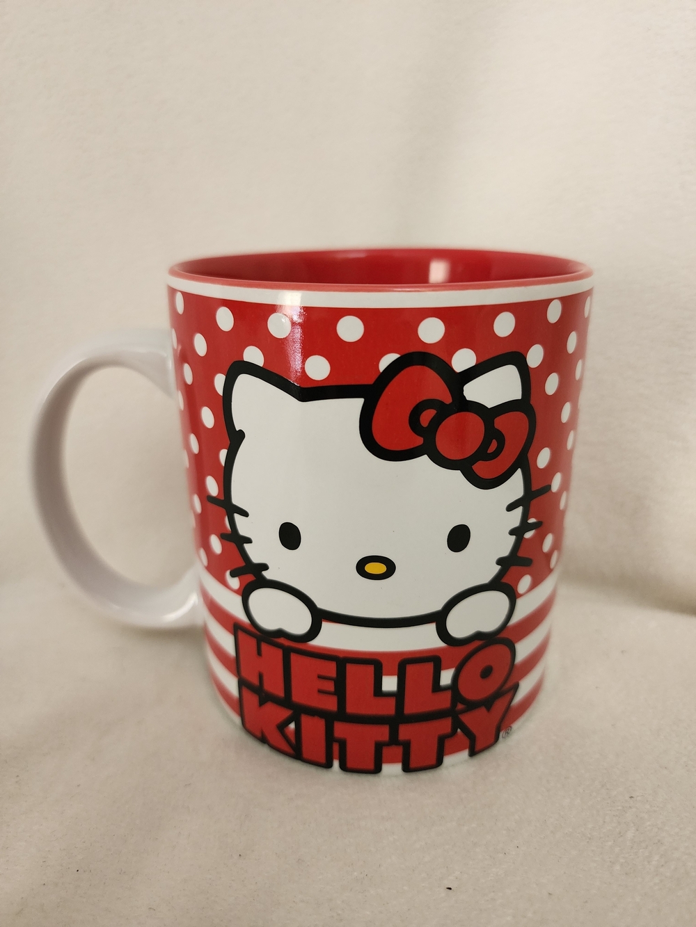 Sanrio Hello Kitty Red and White Ceramic Mug